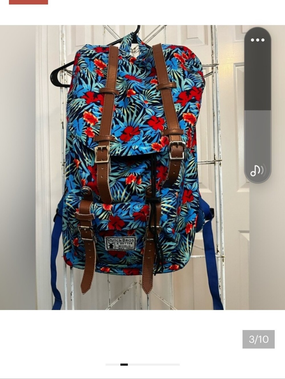 Dutch BROS ✌🏻🌷 Backpack! Floral pattern 🌺 - Picture 3 of 7